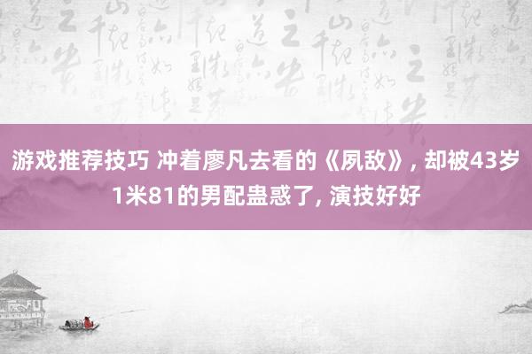 游戏推荐技巧 冲着廖凡去看的《夙敌》, 却被43岁1米81的男配蛊惑了, 演技好好