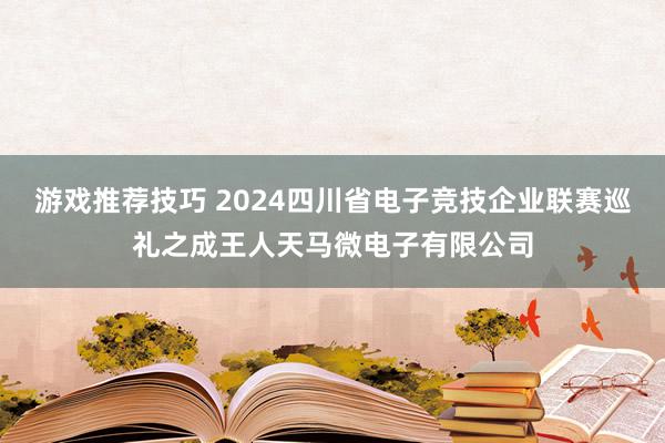 游戏推荐技巧 2024四川省电子竞技企业联赛巡礼之成王人天马微电子有限公司