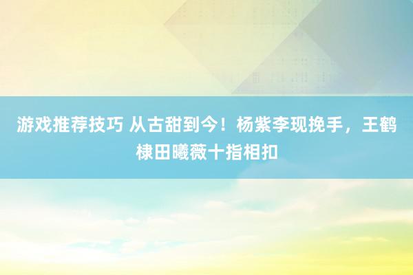 游戏推荐技巧 从古甜到今！杨紫李现挽手，王鹤棣田曦薇十指相扣