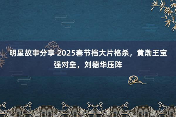 明星故事分享 2025春节档大片格杀，黄渤王宝强对垒，刘德华压阵